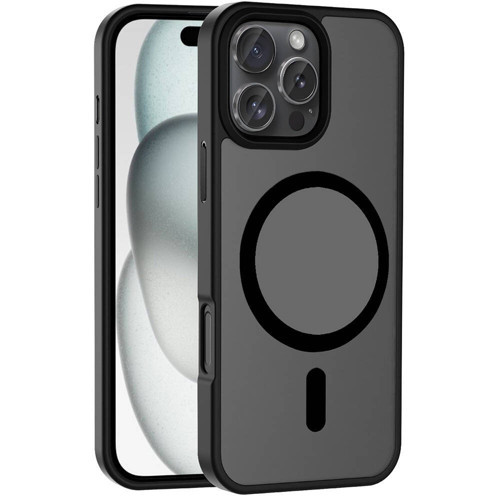 iPhone 16 Pro Max Kılıf MagSafe Destekli Kamera Yükseltili Silikon Mat Parmak İzi Tutmayan Maks