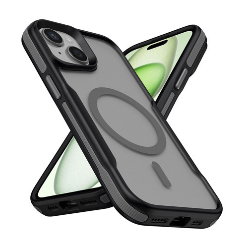 iPhone 14 Plus Kılıf MagSafe Airbag Kamera Yükseltili Silikon Mat Parmak İzi Tutmayan Maks