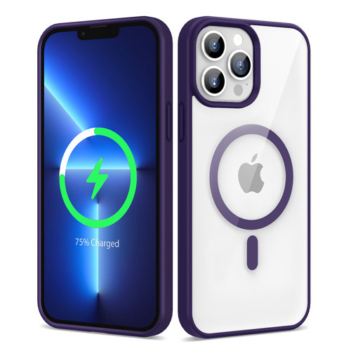 iPhone 13 Pro Max Kılıf Kenarlar İnce Arka Kısım MagSafe Kamera Yükseltili Silikon Maks