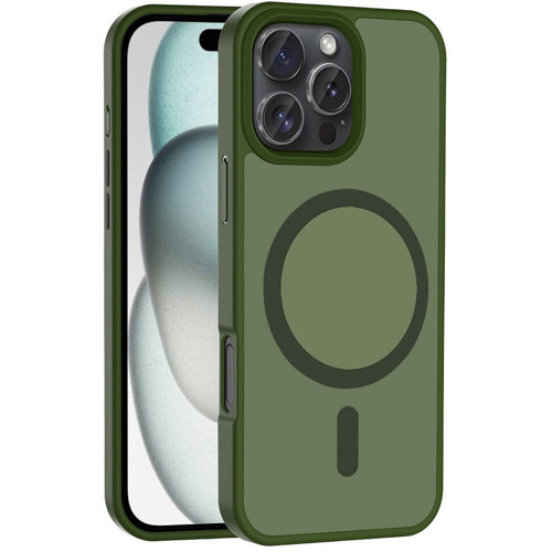 iPhone 16 Pro Max Kılıf MagSafe Destekli Kamera Yükseltili Silikon Mat Parmak İzi Tutmayan Maks