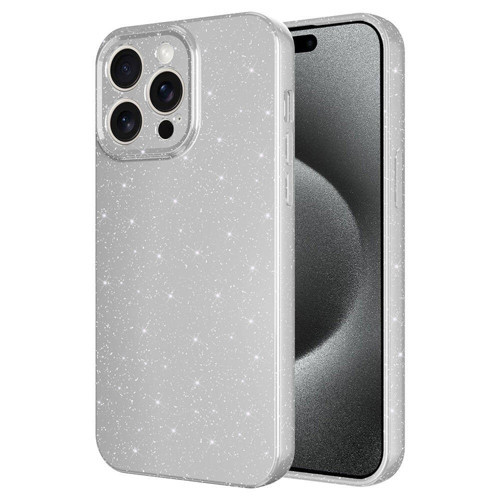 iPhone 15 Pro Kılıf Kamera Korumalı Simli Silikon Üstün Koruma Maks