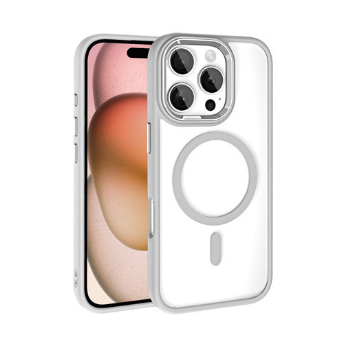 iPhone 16 Pro Max Kılıf MagSafe Şeffaf Arka Yüz Kamera Yükseltili Silikon Maks