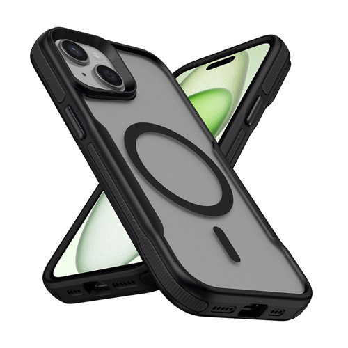 iPhone 14 Plus Kılıf MagSafe Airbag Kamera Yükseltili Silikon Mat Parmak İzi Tutmayan Maks