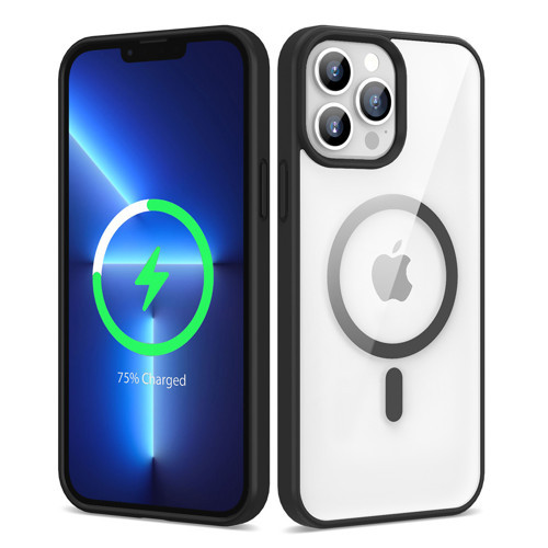 iPhone 13 Pro Max Kılıf Kenarlar İnce Arka Kısım MagSafe Kamera Yükseltili Silikon Maks