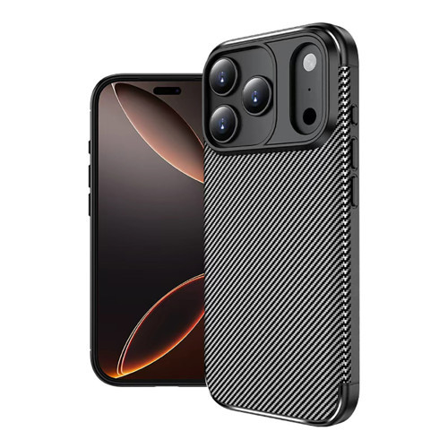 iPhone 17 Pro Max Kılıf Karbon Görünümlü Silikon Kamera Korumalı Üstün Koruma Maks