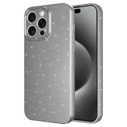 iPhone 15 Pro Kılıf Kamera Korumalı Simli Silikon Üstün Koruma Maks