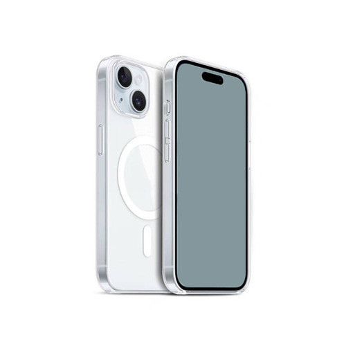 iPhone 15 Kılıf Kalın Silikon MagSafe Kamera Yükseltili Şeffaf Maks