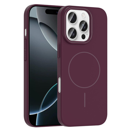 iPhone 16 Pro Kılıf İnce MagSafe Kamera Yükseltili Yumuşak Silikon Maks