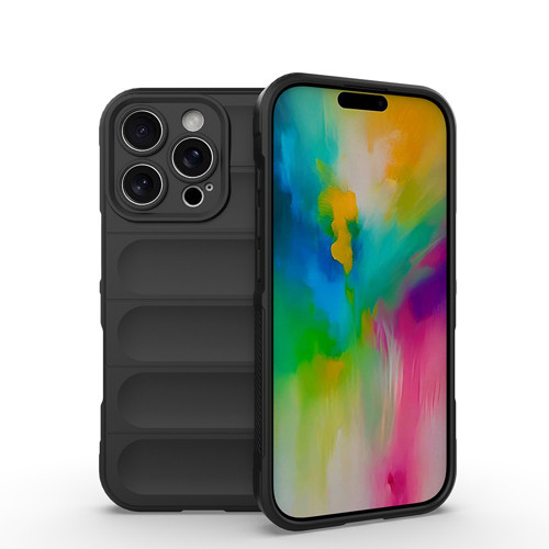 iPhone 16 Pro Kılıf Kamera Korumalı Esnek Silikon Parmak Şeritli Maks