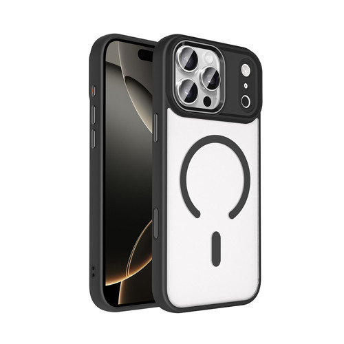 iPhone 17 Pro Max Kılıf MagSafe Şeffaf Arka Yüz Kamera Yükseltili Silikon Maks
