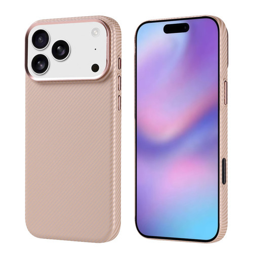 iPhone 17 Pro Max Kılıf Ultra İnce Magsafe Karbon Fiber Görünümlü İnce Hafif Maks