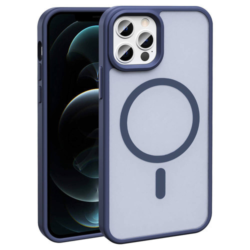 iPhone 12 Pro Kılıf MagSafe Destekli Kamera Yükseltili Silikon Mat Parmak İzi Tutmayan Maks