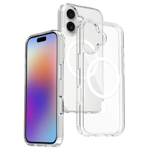 iPhone 17 Kılıf Kalın Silikon MagSafe Kamera Yükseltili Şeffaf Maks