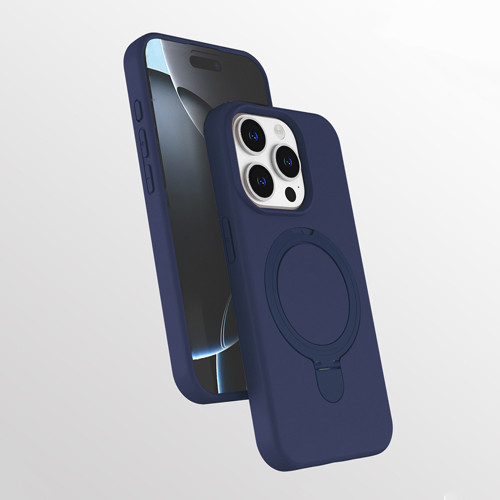 iPhone 14 Pro Max Kılıf 360 Derece Döner Standlı MagSafe Kamera Lens Korumalı Silikon Maks