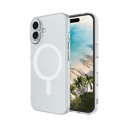iPhone 16 Kılıf Sararmaz Ultra İnce Sert Mika Magsafe Kamera Yükseltili Maks