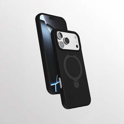 iPhone 17 Pro Kılıf 360 Derece Döner Standlı MagSafe Kamera Lens Korumalı Silikon Maks