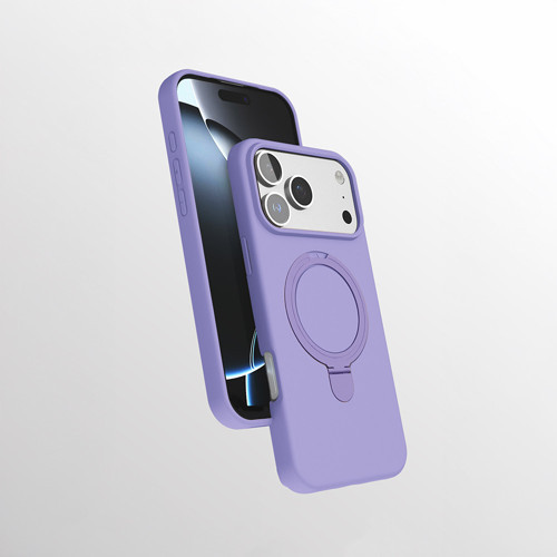 iPhone 17 Pro Kılıf 360 Derece Döner Standlı MagSafe Kamera Lens Korumalı Silikon Maks