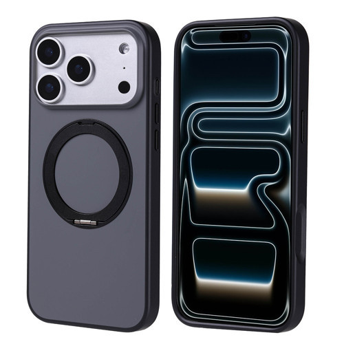 iPhone 17 Pro Max Kılıf 360 Derece Döner Standlı MagSafe Kamera Yükseltili Silikon Maks