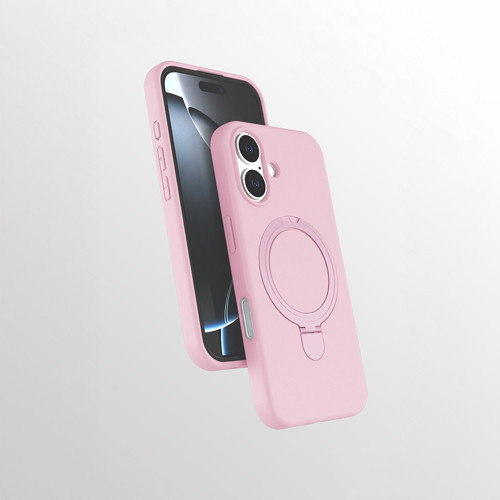 iPhone 16 Kılıf 360 Derece Döner Standlı MagSafe Kamera Lens Korumalı Silikon Maks