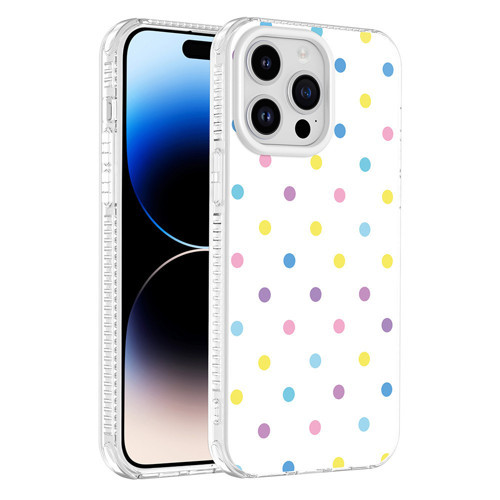 iPhone 14 Pro Max Kılıf Renkli Desenli Yanlardan Airbag Koruma Kamera Yükseltili Silikon Maks