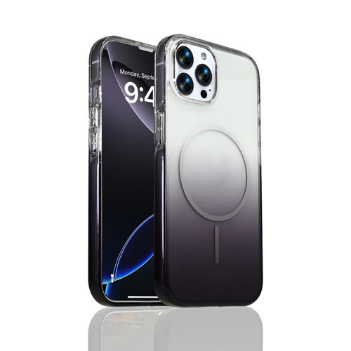 iPhone 16 Pro Max Kılıf Renk Geçişli MagSafe Şeffaf Kamera Yükseltili Silikon Maks
