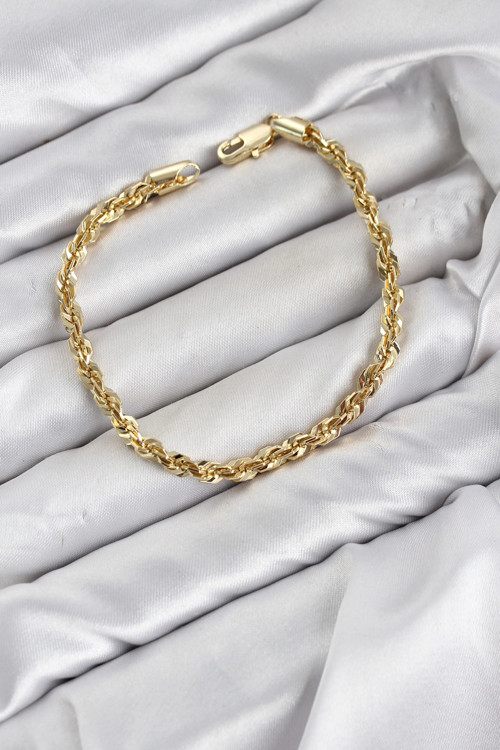 CM Singapur Model Zincir Gold Renk Kadın Bileklik TJ-BB8596