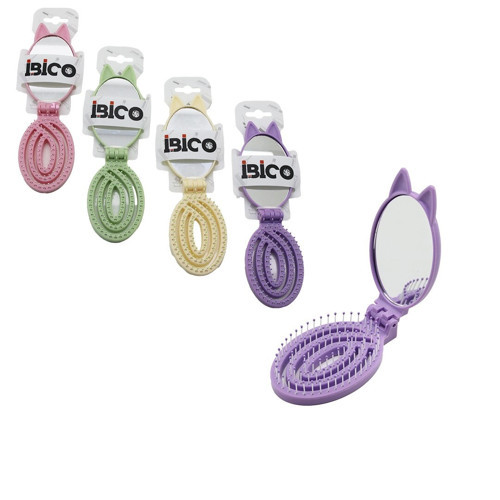 Aynalı Çocuk Tarağı - Katlanır - Oval - Plastik