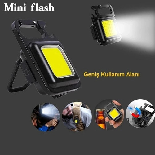 30 Ledli Mıknatıslı Mini Anahtarlık Flash Kamp Lambası