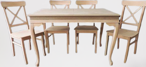 Masa Sandalye 17753 Tk Klasik MODEL HAM Kayın Aslan Ayak Ve tabla Çapraz Sandaly