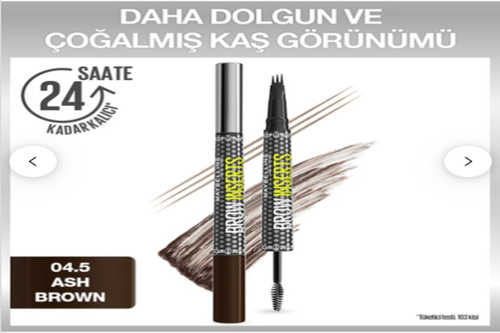 Brow Insert Çift Uçlu Kaş Kalemi 04.5 Ash Brown