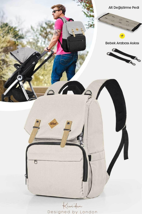 Coolbag Anne Bebek Bakım Sırt Çantası-Askı Aparatı Alt Açma Termal Göz Su Geçirmez/Kemik