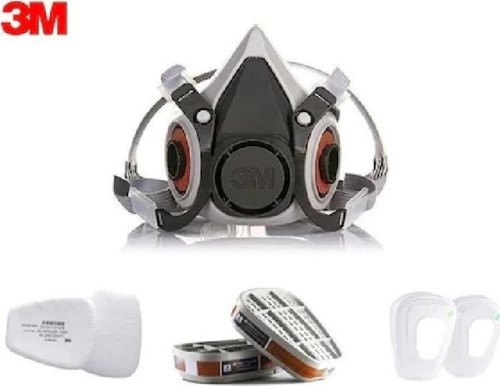 6200 Yarım Yüz Maskesi + 3M 6059 Abek Filtre + 3M 5925 P2 Filtre +K501 Kapak