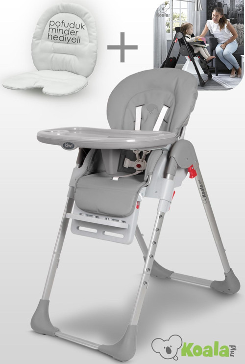 Koala All İn One Katlanır Tekerlekli Minderli Lüks Mama Sandalyesi