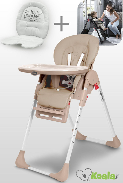 Koala All İn One Katlanır Tekerlekli Minderli Lüks Mama Sandalyesi