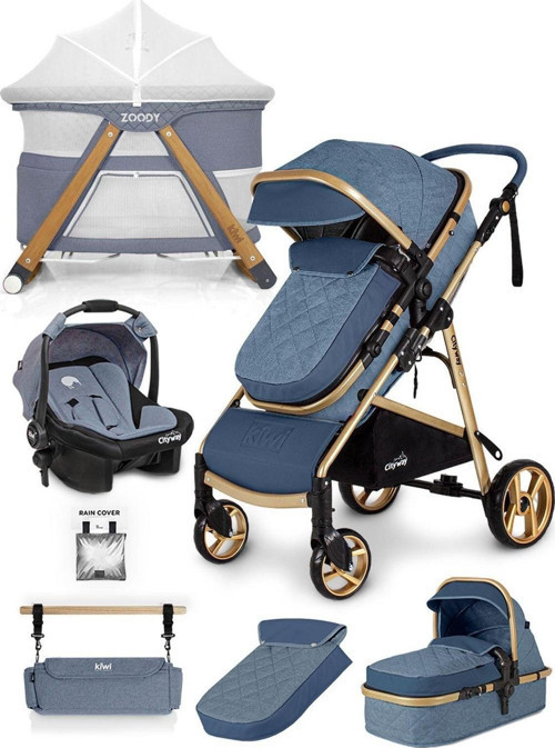 Mavi 6 In 1 City Way Travel Sistem Bebek Arabası Ve Zoody Park Yatak Beşik Seti