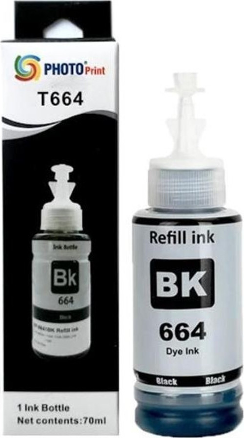 Epson T664 Siyah Mürekkep T6641 L200/L220/ L355/ L365 Uyumlu