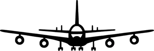 Cepheden Uçak Sticker (Oto-Motor-Laptop-Duvar-Dekor) 10 x 3 cm