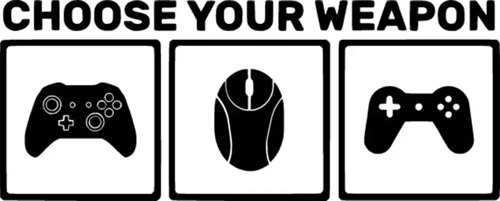 Choose Your Weapon Sticker (Oto-Motor-Laptop-Duvar-Dekor) 10 x 4 cm