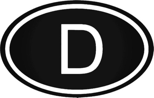 D Deutschland Country (Oto-Motor-Laptop-Duvar-Dekor) 10 x 6 cm