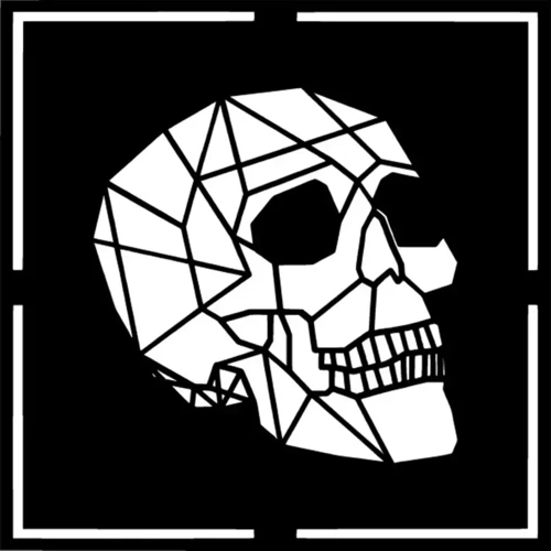 Geometrik Kuru Kafa Sticker (Oto-Motor-Laptop-Duvar-Dekor) 10 x 10 cm