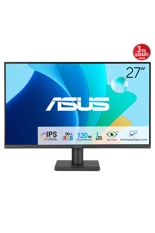 VA279HG 27" 1ms, 120Hz, Full HD, HDMI, VGA, IPS LED, Çerçevesiz Tasarım, Düşük Mavi Işık,