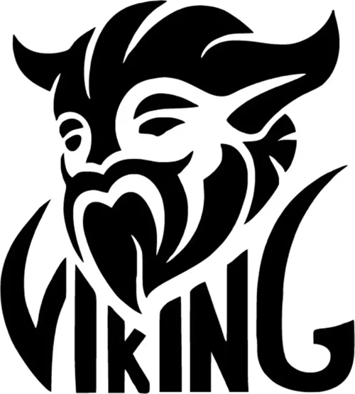 Boynuzlu Viking Sticker (Oto-Motor-Laptop-Duvar-Dekor) 10 x 11 cm