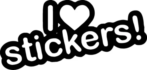 I Love Stickers Sticker (Oto-Motor-Laptop-Duvar-Dekor) 10 x 5 cm