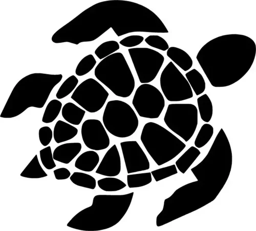 Kaplumbağa Caretta Sticker (Oto-Motor-Laptop-Duvar-Dekor) 10 x 9 cm