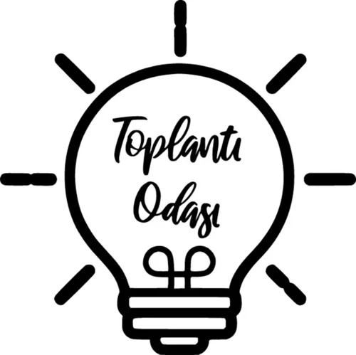 Toplantı Odası Sticker (Oto-Motor-Laptop-Duvar-Dekor) 10 x 10 cm