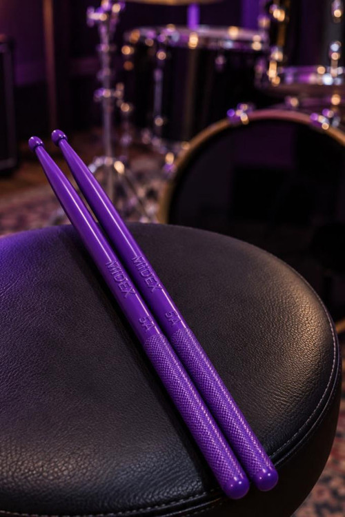GFK-901PRP PRO 5A Profesyonel Kırılmaz Baget Fiber Karbon Drumsticks Mor Renk Davul Bateri Bageti