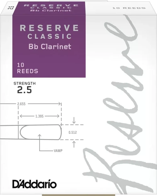 D'addario Woodwinds Reserve Classic Dct1025 Sib Klarnet Kamışı No:2.5