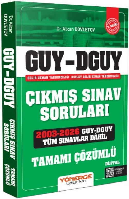 GUY DGUY Gelir Uzman Yardımcılığı Çıkmış Sınav Soruları Yönerge Yayınları