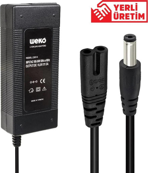 16.8 VOLT - 3 AMPER 5.5*2.5 UÇLU KIRMIZI YEŞİL LEDLİ MASA TİPİ ŞARJ ADAPTÖRÜ (2818)
