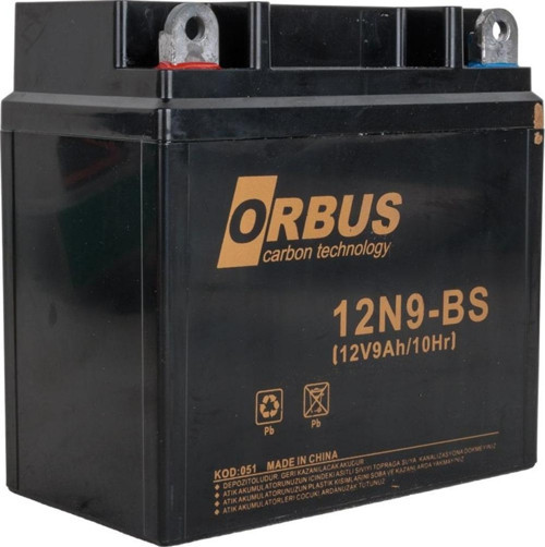 12N9-Bs 12 V 9 Ah Asit İçinde Karbon Motosiklet Aküsü (2818)